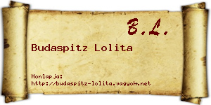 Budaspitz Lolita névjegykártya